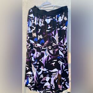 Dana Buchman long maxi elastic waist abstract print skirt women’s Size Large UEC